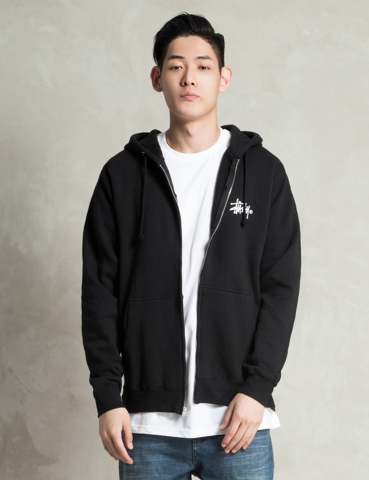 Black Basic Logo Zip Hoodie Placeholder Image