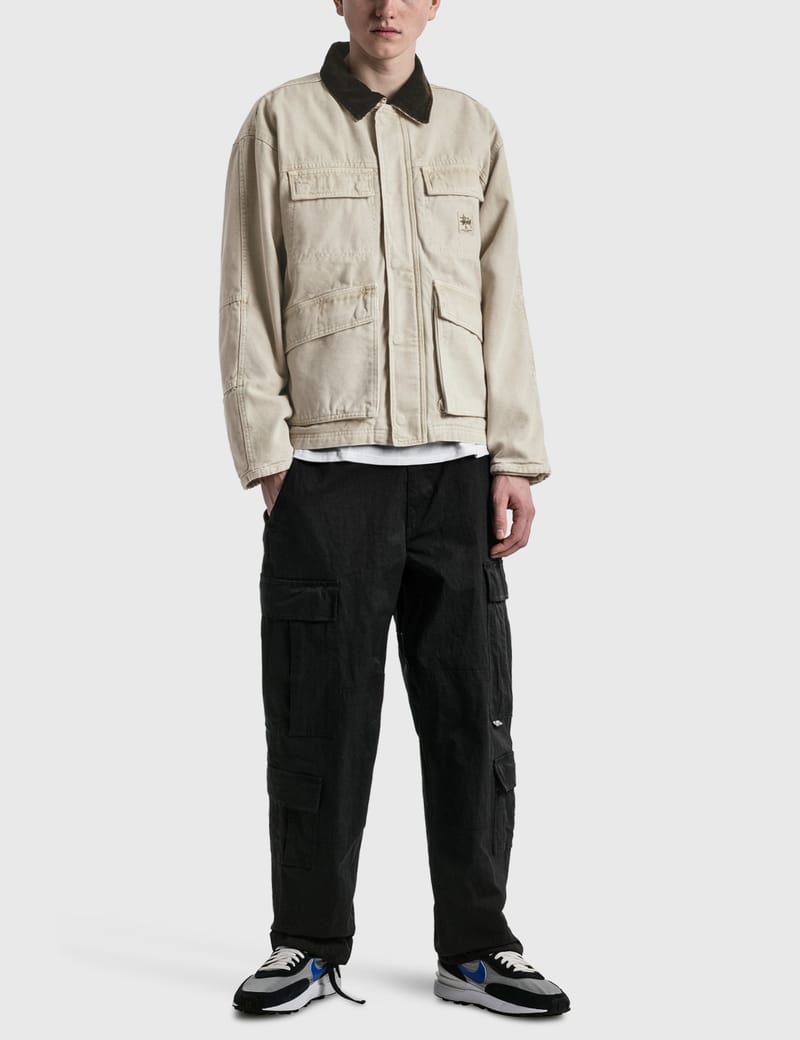 Stussy Washed Canvas Shop Jack ホワイト L | PGT.UPRRP.EDU