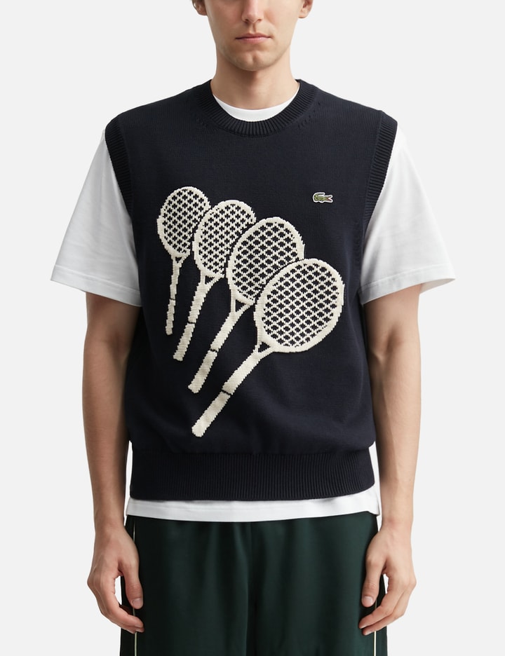 Lacoste Cotton Jacquard Sweater Vest