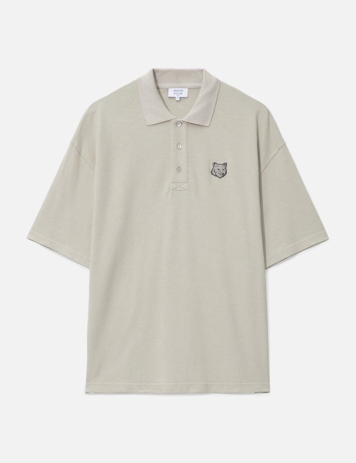 Maison Kitsuné Bold Fox Head Patch Oversize Polo In Green