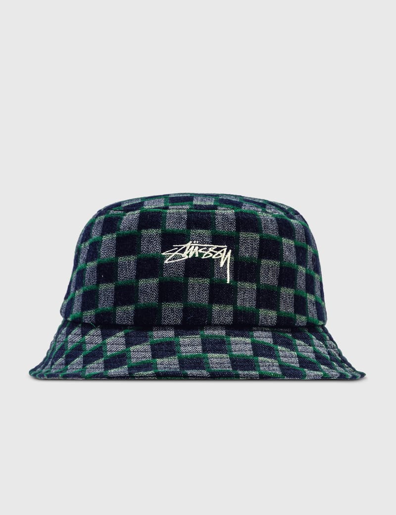 Stussy - Brent Check Wool Bucket Hat 