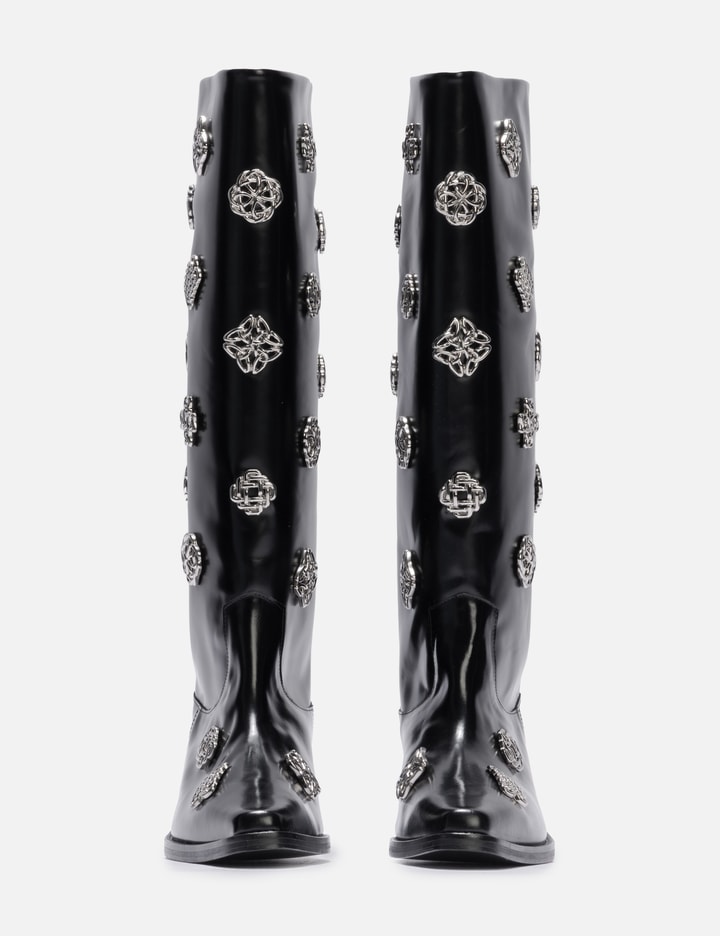 Toga Pulla Calf-High Buffed Leather Boots