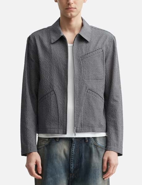 Micro Check Shirt Zip-Up view 10