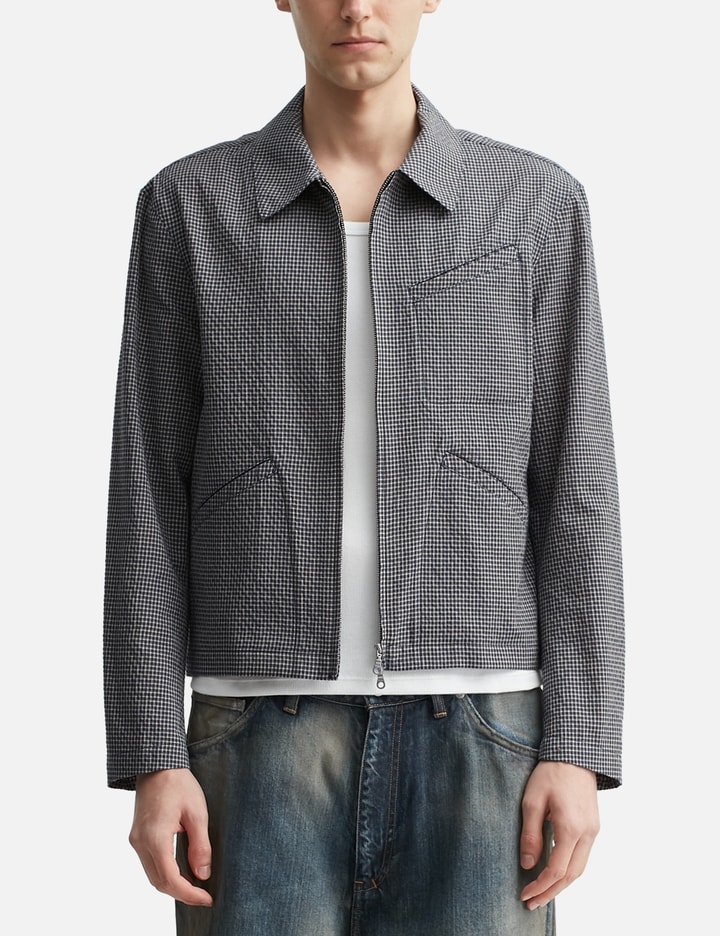 COOR Micro Check Shirt Zip-Up