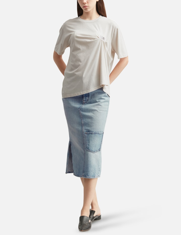 MM6 Maison Margiela Numeric Logo Draped T-Shirt