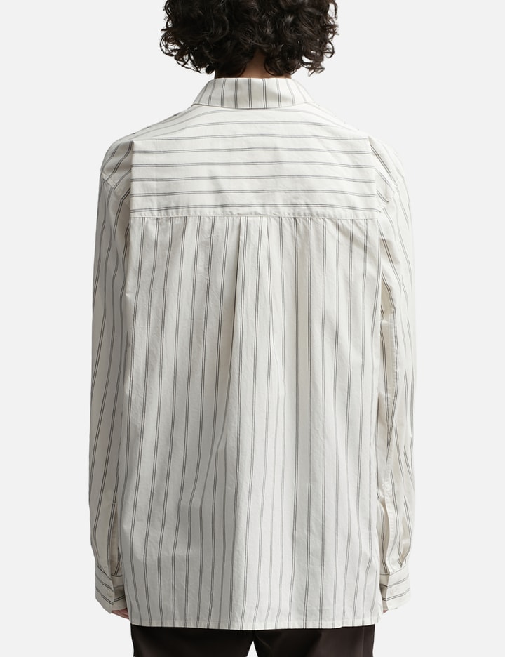 Nafnuf Logo Cotton Striped Shirt Placeholder Image