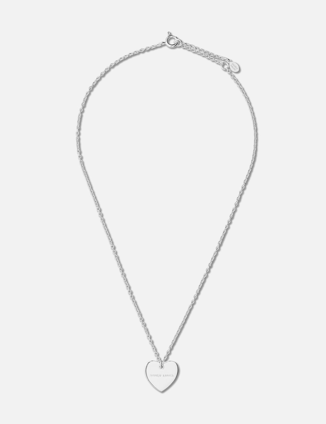 Sterling Silver Heart Tag Necklace view 8