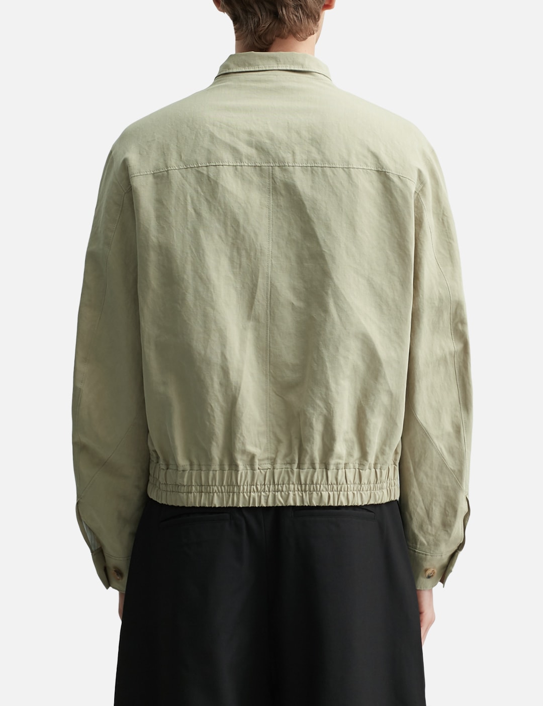 Linen Blend Harrington Jacket view 19