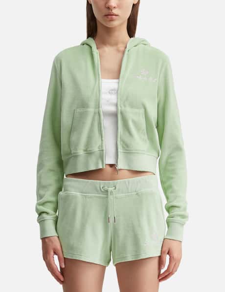 & Rich X Juicy Couture Script Velour Zip Hoodie view 10
