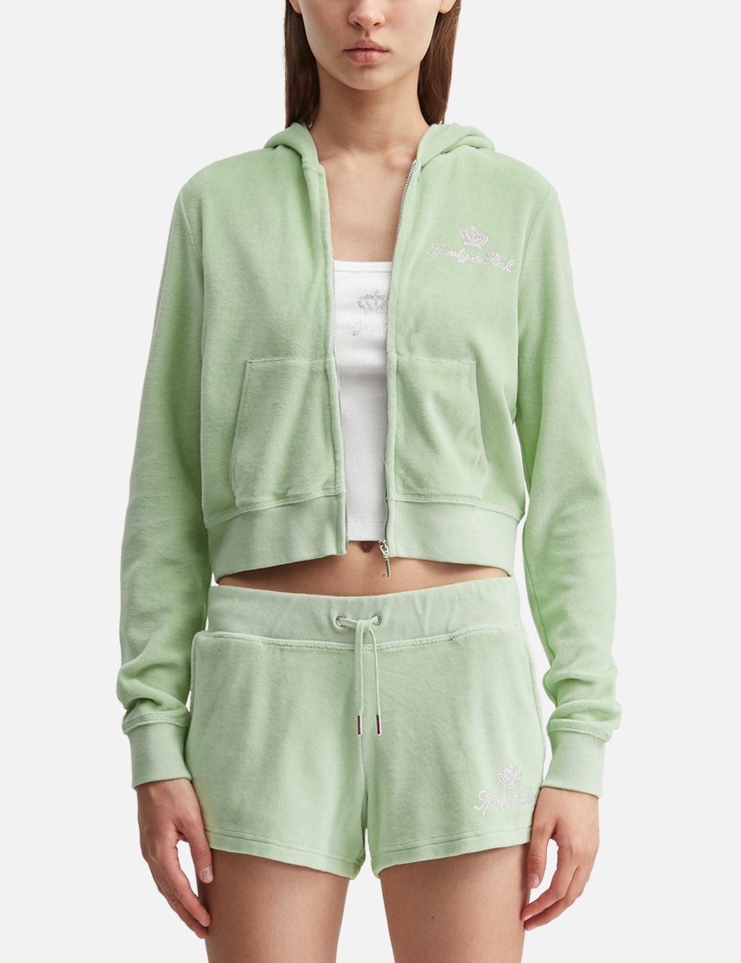 & Rich X Juicy Couture Script Velour Zip Hoodie view 18
