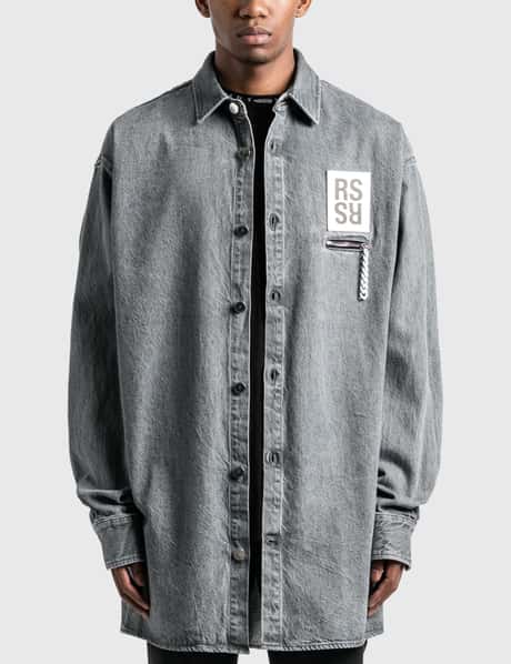 Raf Simons - Zipped Pocket Big Fit Denim Shirt | HBX - ハイプ 