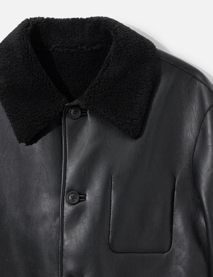 COOR Linking Binding Fake Shearling Half Coat