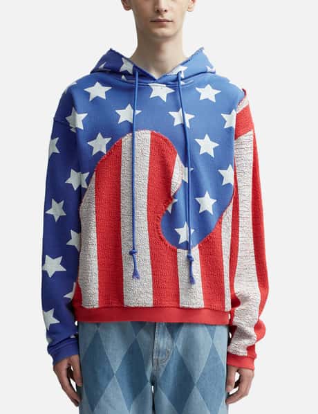 Unisex Stars And Stripes Swirl Hoodie Knit view 14