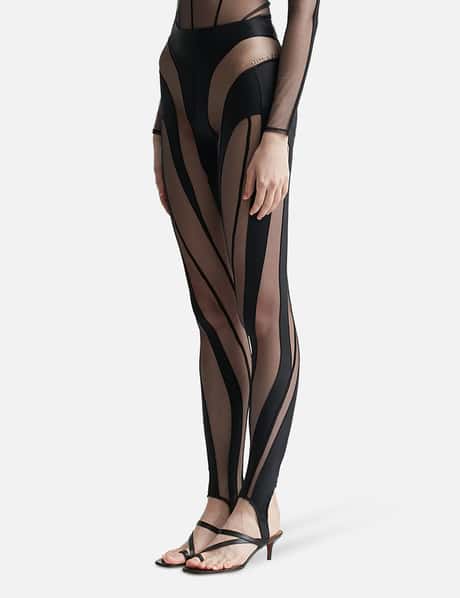 MUGLER - Sheer Spiral Leggings  HBX - Globally Curated Fashion