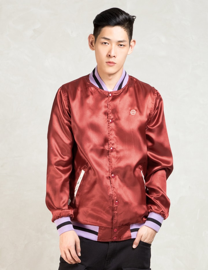 Red Huf X Nagel Reversible Satin Bomber Jacket Placeholder Image