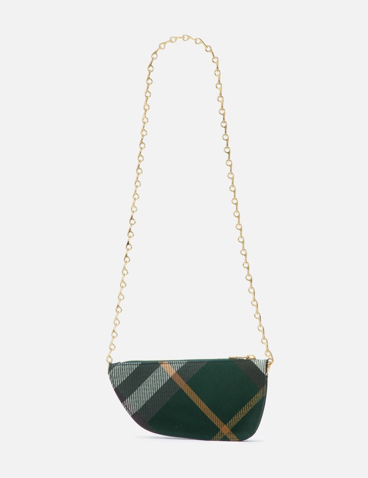Shop Burberry Micro Shield Sling Bag In Green
