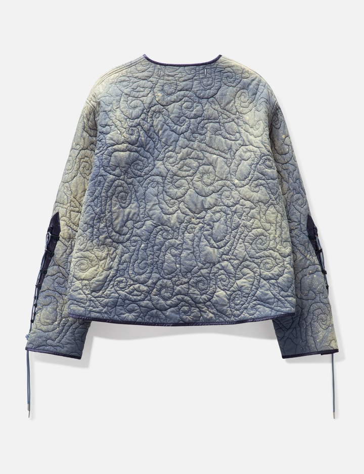 Acne Studios Lacing Quilted Jacket In Blue