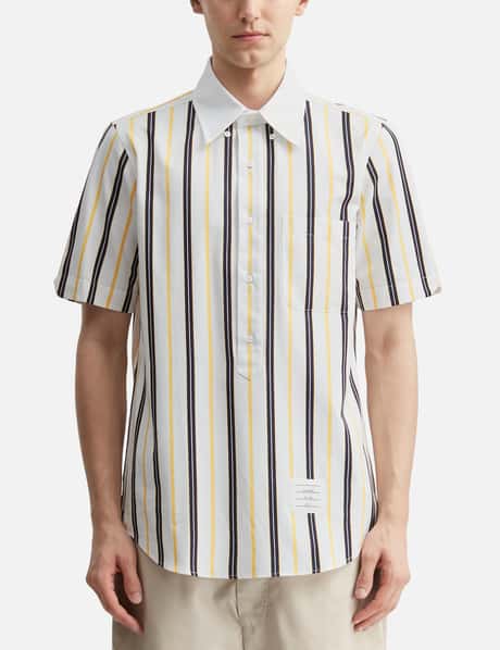 Repp Stripe Poplin Short Sleeve Shirt view 10