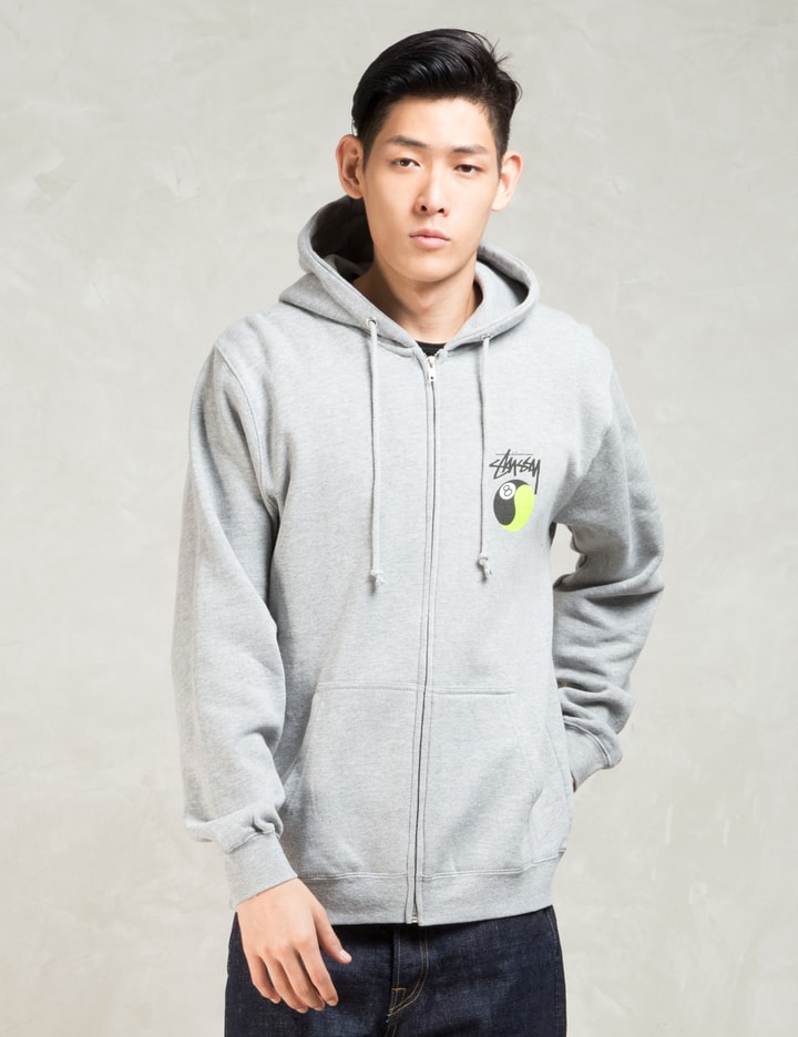 Grey Yin Yang Ball Zip Hoodie Placeholder Image