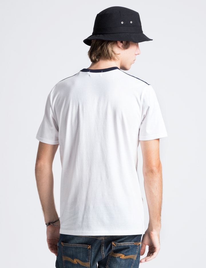 Navy Blue/Off White Short Sleeve Colour Block T-Shirt Placeholder Image
