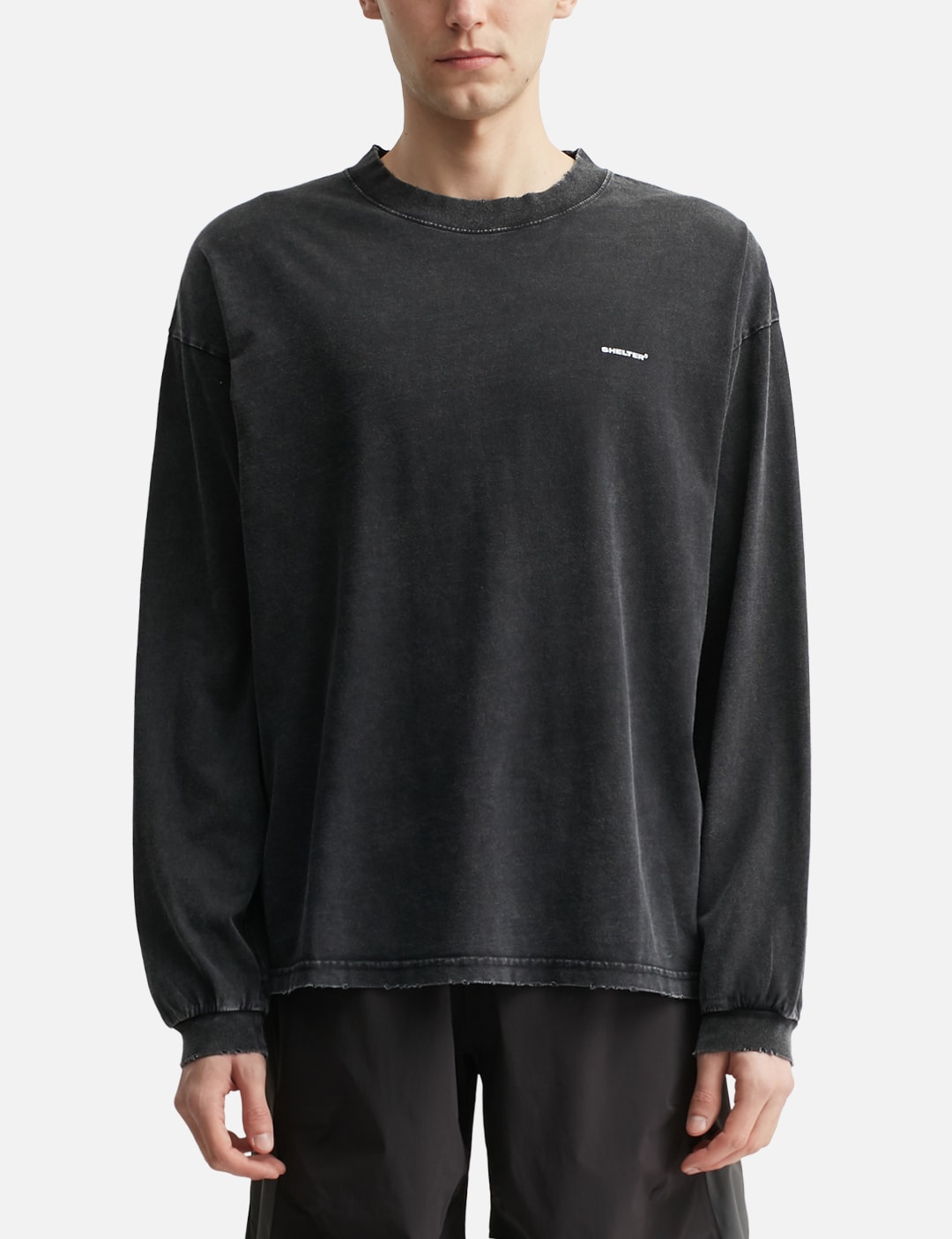 "Logo" Washed Long Sleeve Tee view 11