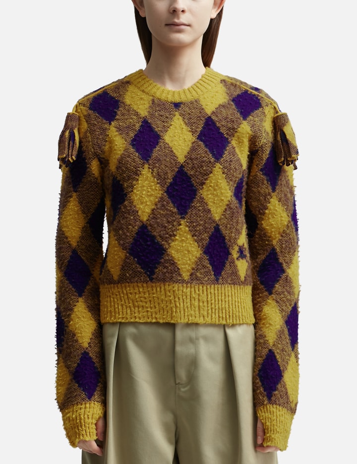 Textured Argyle Sweater Tights