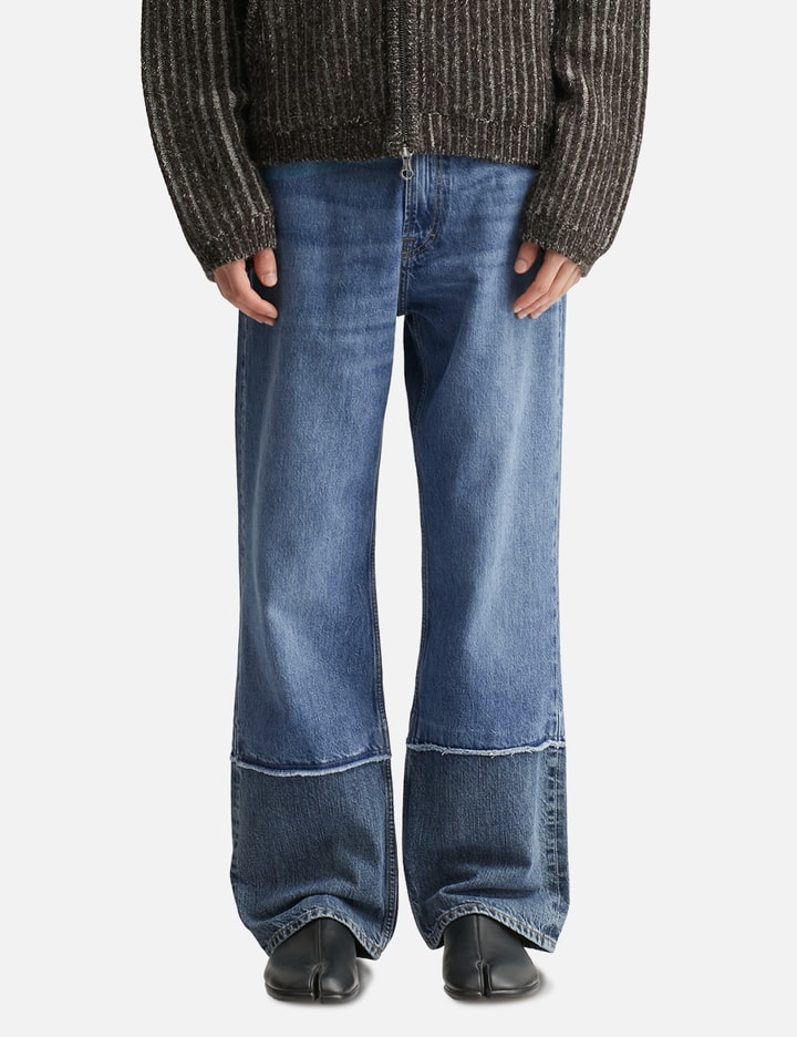 Our Legacy Wide Leg Relaxed Trousers In Denim In Blue