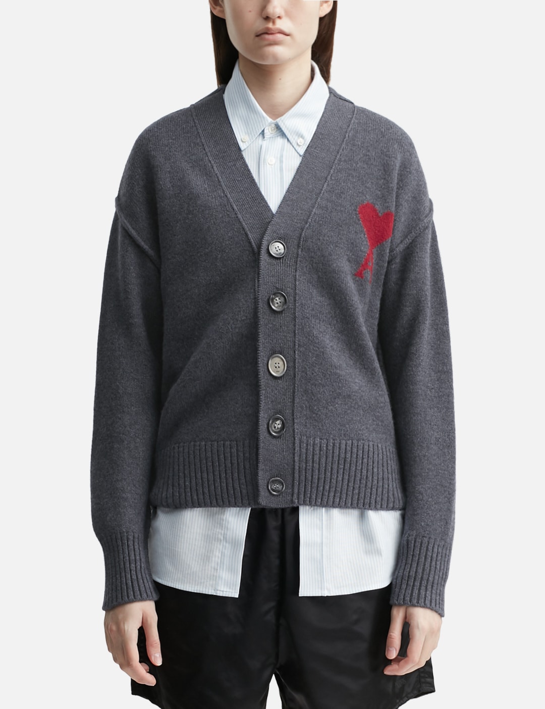 Cardigan With Contrasted Ami De Coeur view 13