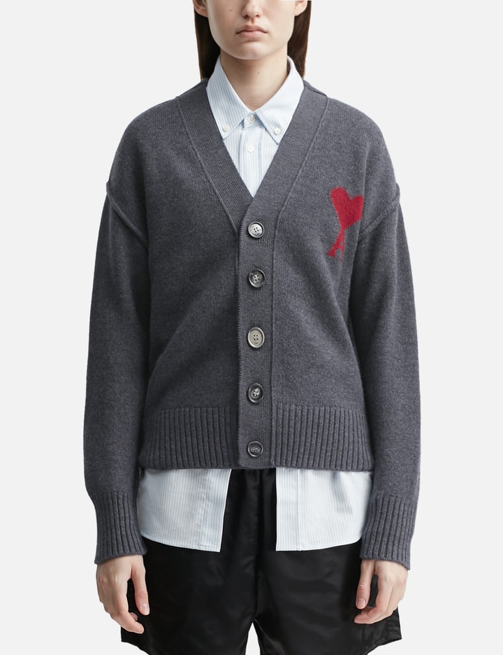 Cardigan With Contrasted Ami De Coeur Placeholder Image