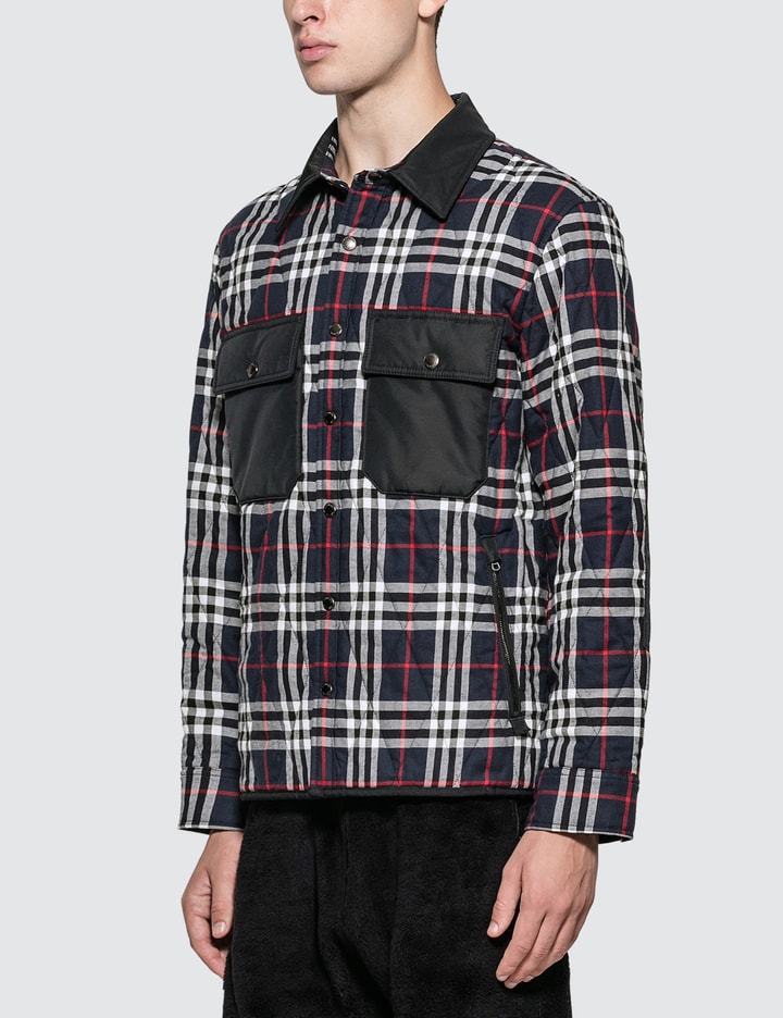 Quilted Check Cotton Flannel Overshirt Placeholder Image