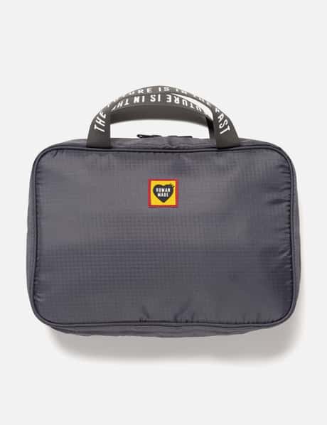 Human Made Organizer Pouch - Gray polyester organizer with mesh 