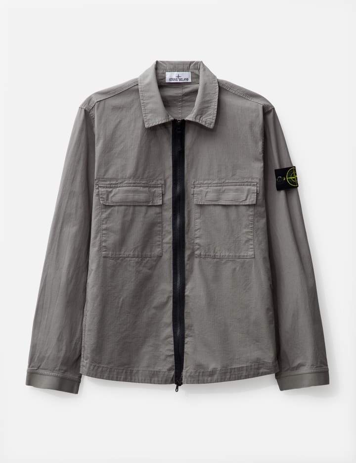 Shop Stone Island Regular Fit Overshirt In Grey