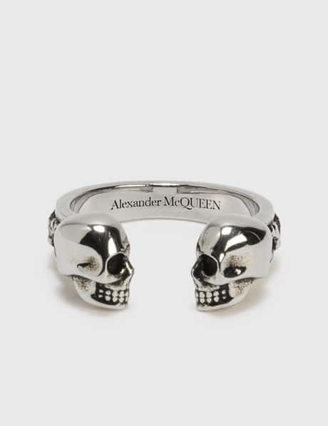 Alexander McQueen Decorative Twin Skull Ring