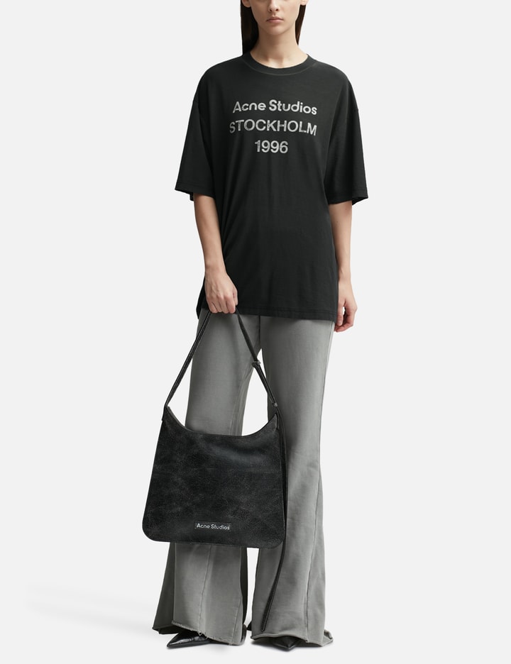 Acne Studios Logo T-shirt Faded Black In Black