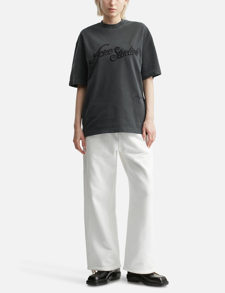 Acne Studios Black Relaxed Fit Logo T-shirt