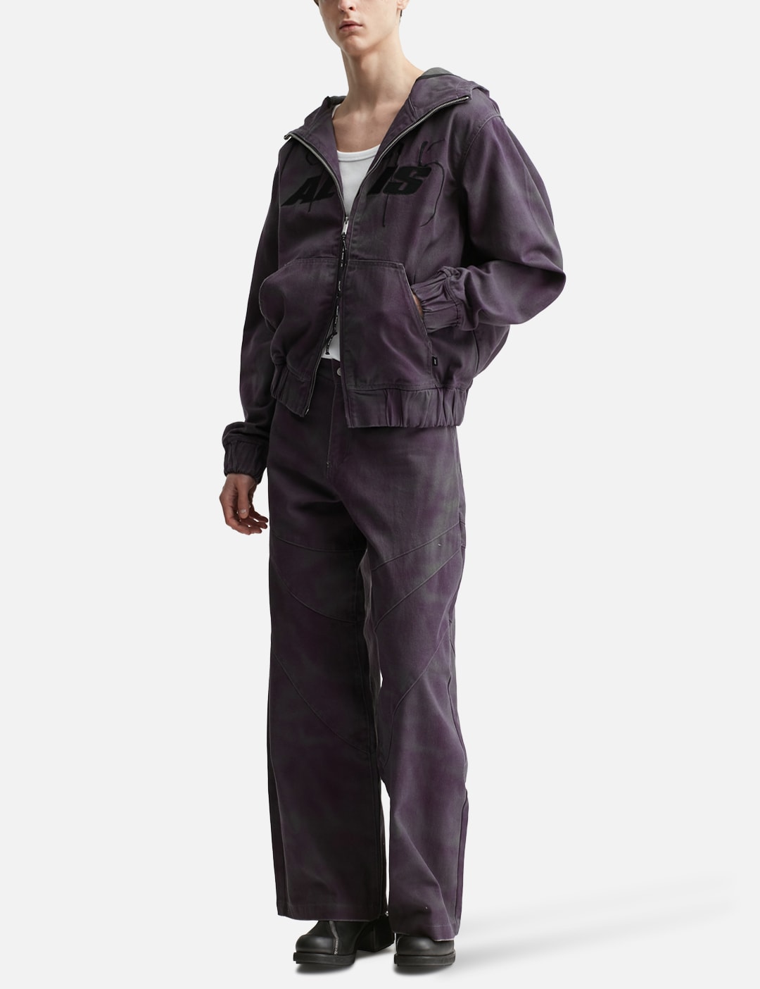 Cochet Hooded Denim Jacket With Chest Embroidery view 20
