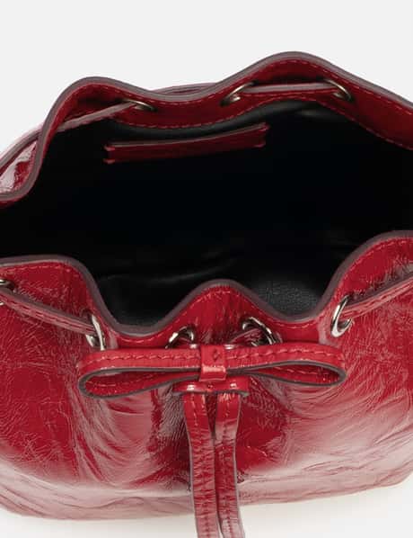 Multipocket Mini Bucket Bag Crinkled Patent view 15