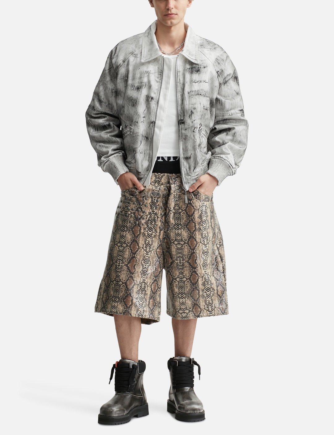 Bane Waxed Denim Varsity Jacket view 15
