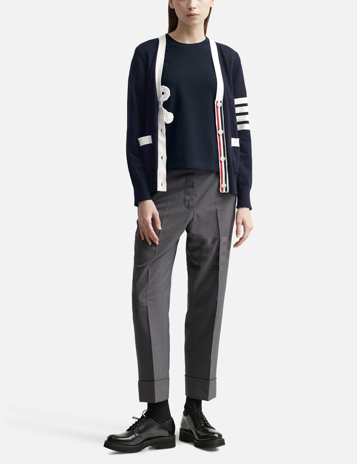 Hector Pointelle Intarsia V-neck Cardigan Placeholder Image