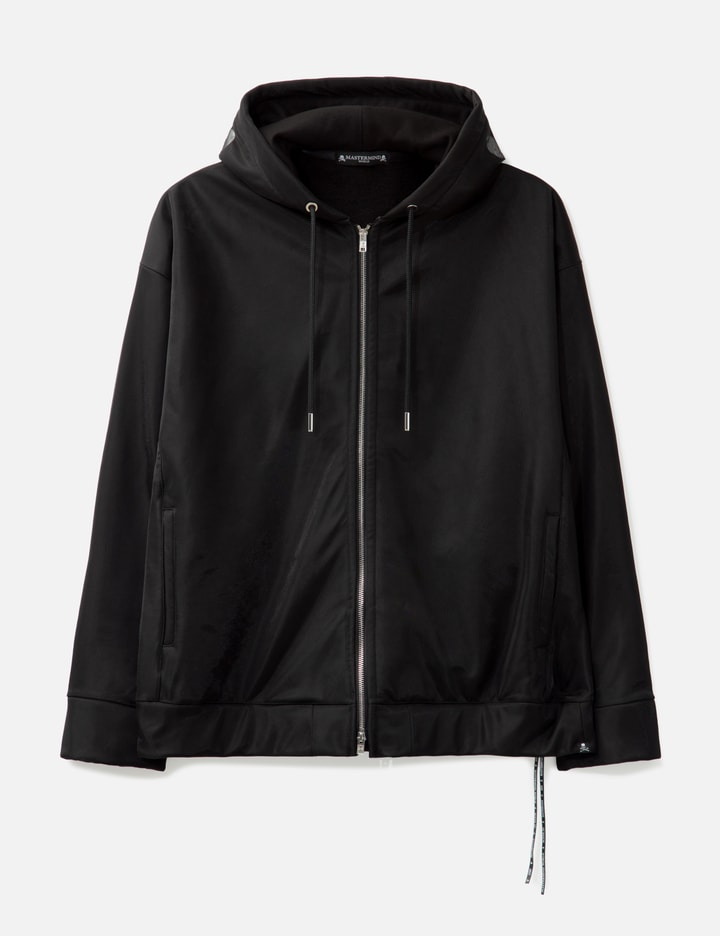Sheer Layered Zip-up Boxy Hoodie Placeholder Image