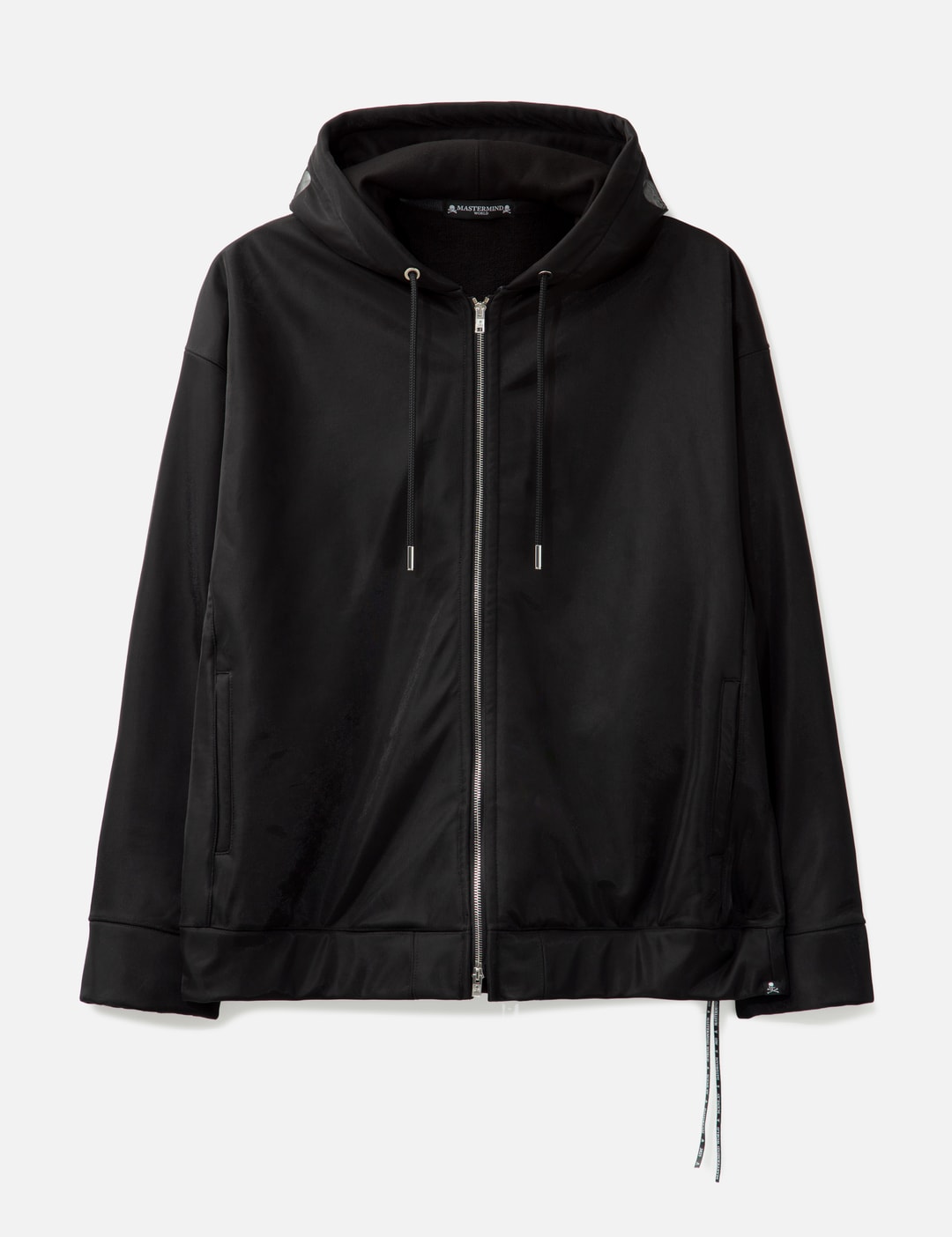 Sheer Layered Zip-Up Boxy Hoodie view 11