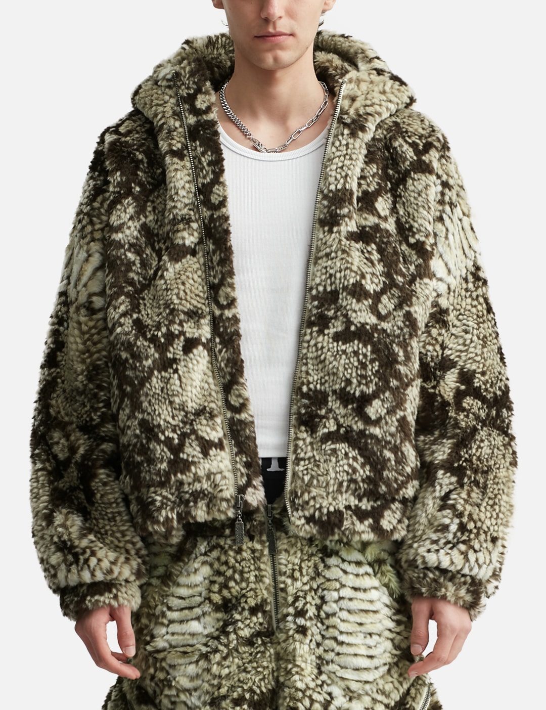 Snakes Jacket 2.0 Faux Fur Jacket With Hood view 18