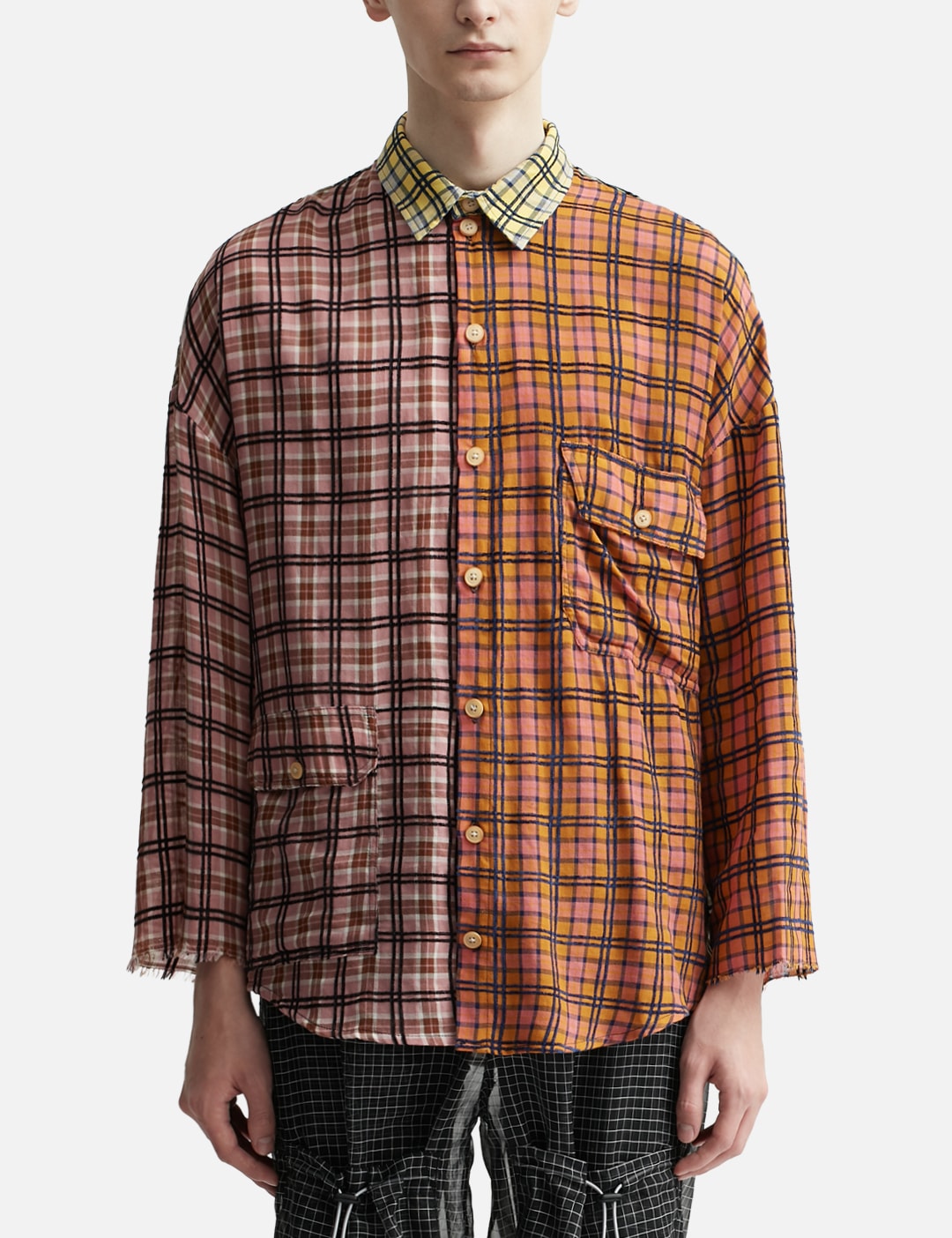 Off-White™ - Check Reconstructed Shirt | HBX - Globally Curated 