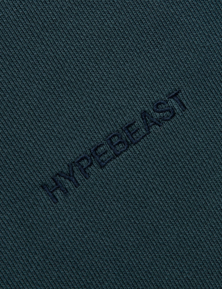 Hypebeast Garment Dyed Logo Zip-up Hoodie In Blue