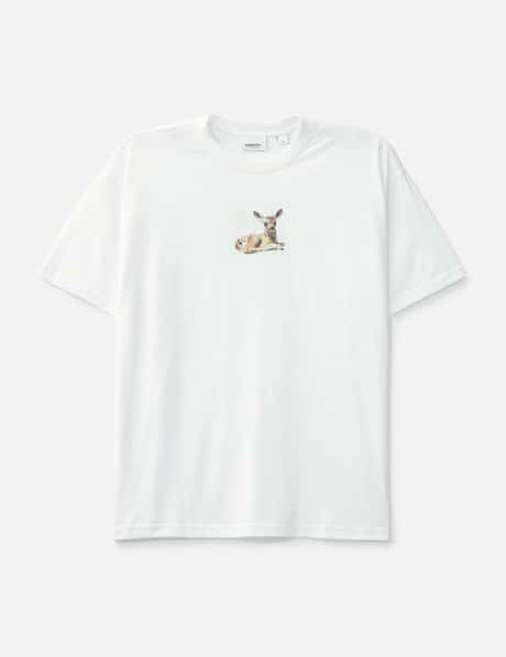Burberry Deer Print Cotton T-Shirt