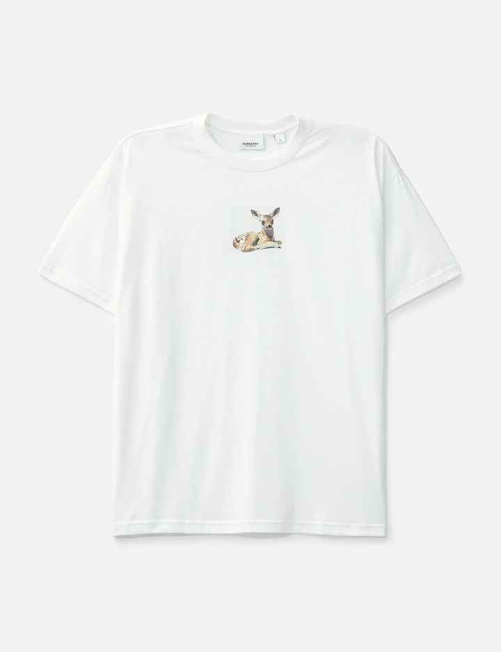 Deer Print Cotton T-Shirt Placeholder Image