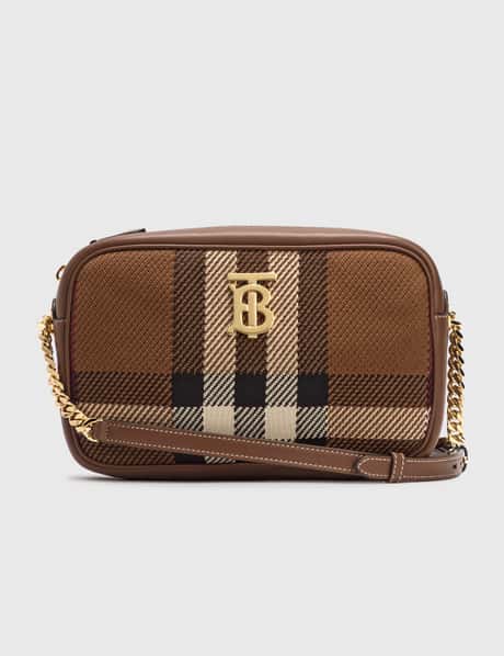 Burberry Small Knitted Check Lola Camera Bag