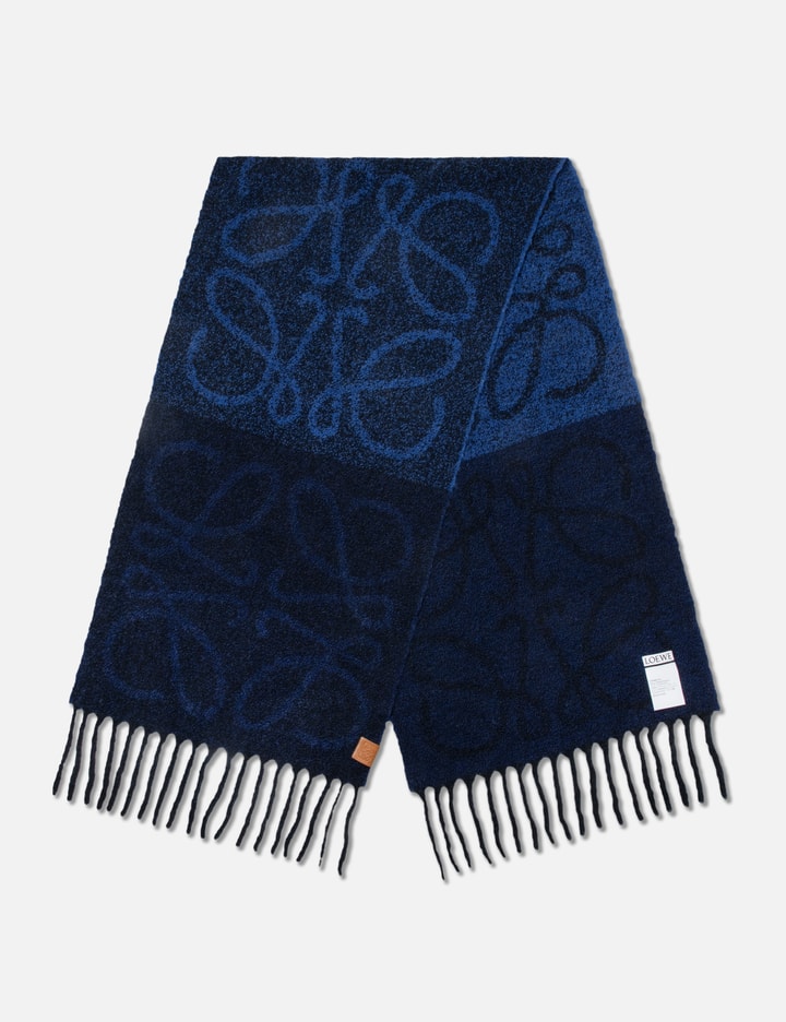 Loewe Fringed Scarf In Blue