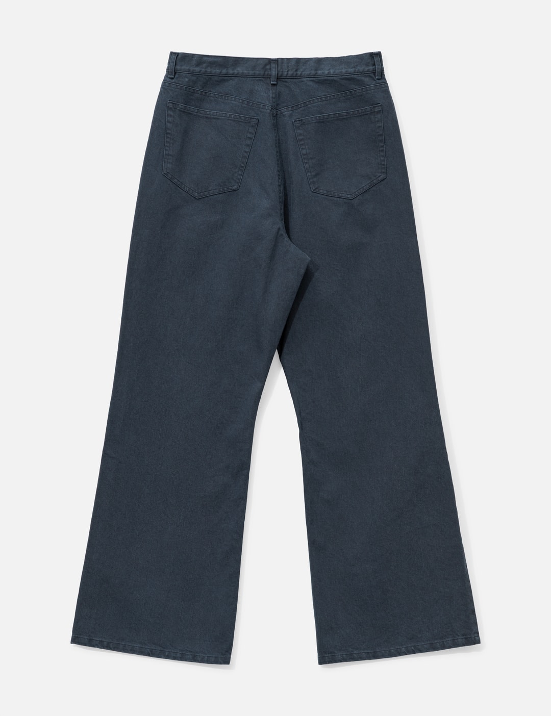 Washed Cotton Twill Loose Flared Jeans view 9