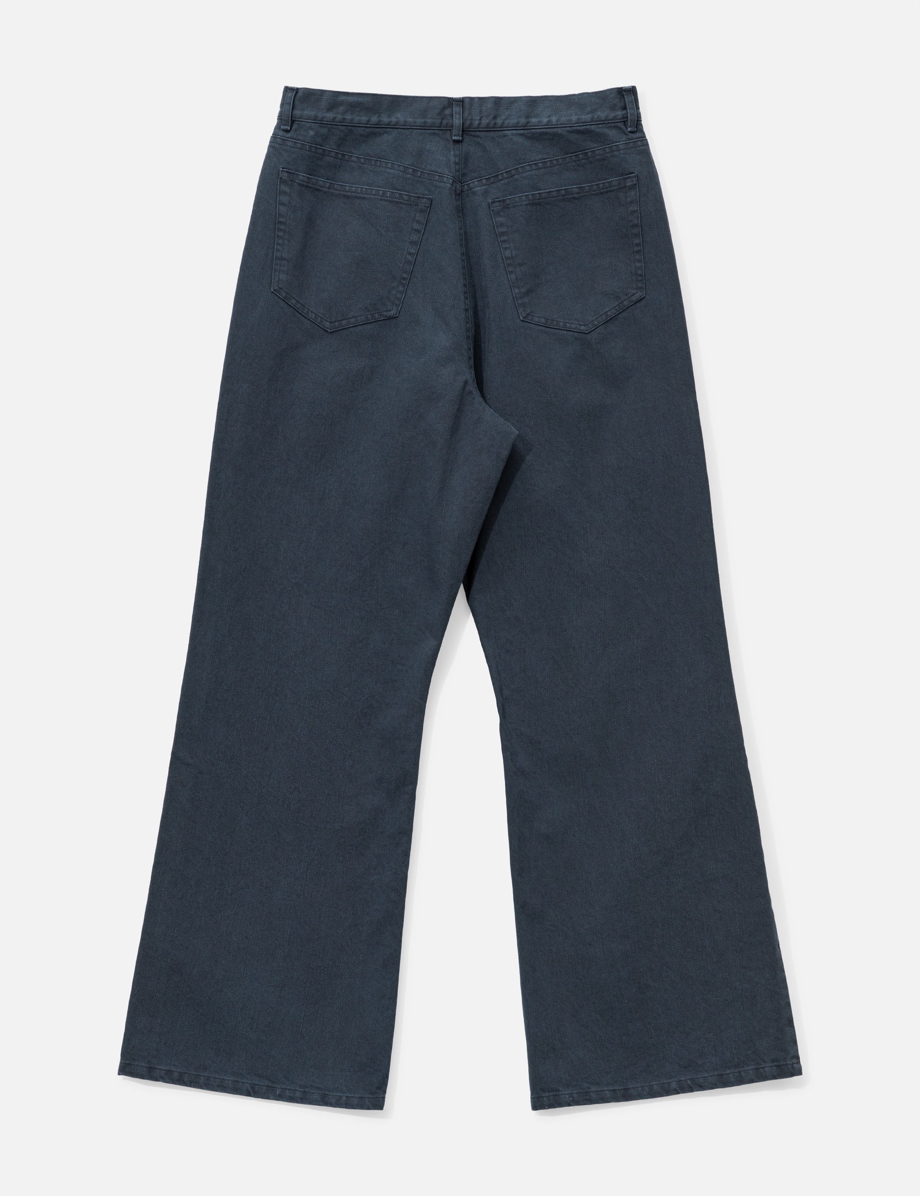Washed Cotton Twill Loose Flared Jeans view 17